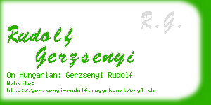 rudolf gerzsenyi business card